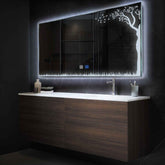 Espejo LED Rectangular | Botones táctiles | Función antivaho | Luz blanca fría - Reyze Seria Good Vibes Model 8